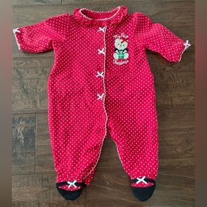 My first Christmas footed sleeper 0-3 month